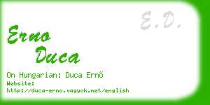 erno duca business card