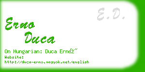 erno duca business card